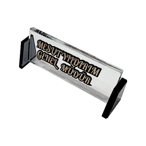 Mert Kristal Kristal Masaüstü Isimlik Ofis Makam Hediyesi M148-GOLD