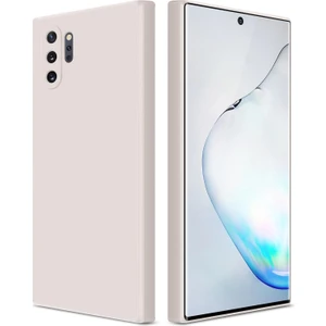 Samsung Galaxy Note 10+ /note 10 Plus Için Ince Yumuşak Likit Silikon Tampon Telefon Kılıfı - Beyaz (Yurt Dışından)
