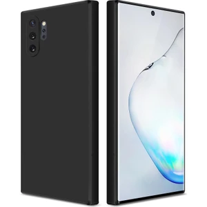Samsung Galaxy Note 10+ /note 10 Plus Için Ince Yumuşak Likit Silikon Tampon Telefon Kılıfı - Siyah (Yurt Dışından)
