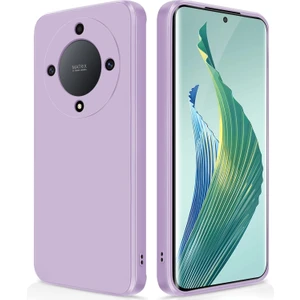 Honor X9A / Magic5 Lite Için Ince Yumuşak Likit Silikon Tampon Telefon Kılıfı - Mor (Yurt Dışından)