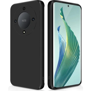 Honor X9A / Magic5 Lite Için Ince Yumuşak Likit Silikon Tampon Telefon Kılıfı - Siyah (Yurt Dışından)