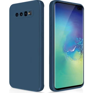 Samsung Galaxy S10 Plus Için Ince Yumuşak Likit Silikon Tampon Telefon Kılıfı - Mavi (Yurt Dışından)