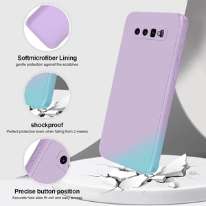 Samsung Galaxy S10 Plus Için Ince Yumuşak Likit Silikon Tampon Telefon Kılıfı - Mor (Yurt Dışından)