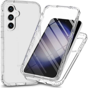 Samsung Galaxy S23 Fe Için Yerleşik Ekran 360 Tam Koruma Telefon Kılıfı - Clear (Yurt Dışından)