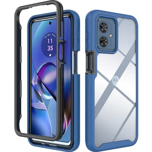 Motorola Moto G54 Için Hibrit Bumper Tam Koruma Telefon Kılıfı - Lacivert (Yurt Dışından)