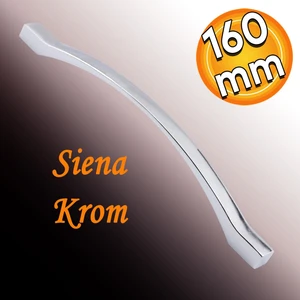Siena 160 mm Düz Mobilya Mutfak Dolabı Çekmece Dolap Kapak Kulpu Kulbu Krom Metal Kulp