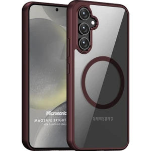 Samsung Galaxy S24 Kılıf Magsafe Bright Planet Bordo