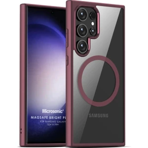 Samsung Galaxy S24 Ultra Kılıf Magsafe Bright Planet Bordo