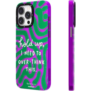 iPhone 15 Pro Max Kılıf Yazı Desenli Youngkit Mindfullness Serisi Kapak Yeşil