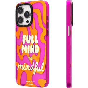 iPhone 15 Pro Max Kılıf Yazı Desenli Youngkit Mindfullness Serisi Kapak Mor