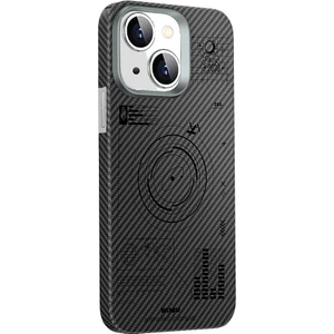 iPhone 15 Kılıf Wiwu KJZ-017 Karbon Fiber 600D Explore Kevlar Kapak Siyah