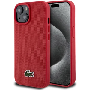 iPhone 15 Kılıf Lacoste Orjinal Lisanslı Pu Pike Desenli Ikonik Timsah Dokuma Logolu Kapak
