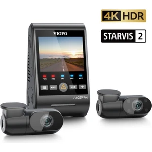 A229 Pro 3 Kameralı Ön-Iç-Arka 4K+2K+1080P Hdr Sony Starvis 2 Wifi Gps’li Araç Kamerası