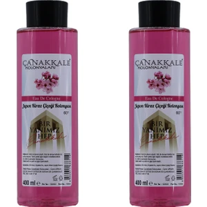 2 Adet - Japon Kiraz Çiçeği Kolonyası - 400 ml - (Pet Şişe)
