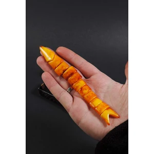 Dalgalı Turuncu Renk Balık Tesbih