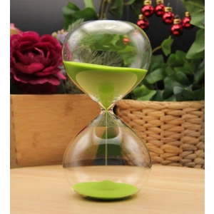 Hediye Biziz Cam Kum Saati 30 Dakika - Yeşil