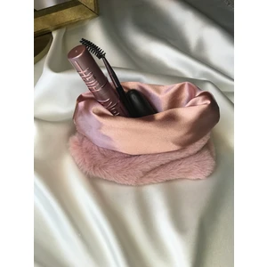 Peluş Makyaj Çantası Küçük Çanta Boy