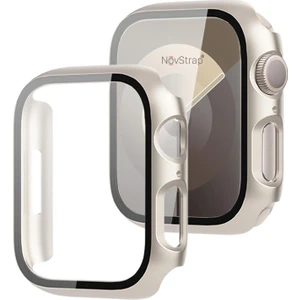 Novstrap Apple Watch Series 7/8/9 41MM ile Uyumlu Starlight Yıldız Işığı Ekran Kasa Koruyucu Kapak