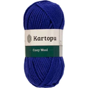 Cozy Wool K1624 Menekşe Mavi %25 Yün Karışımlı Kalın Örgü Ipi Atkı& Bere Ipi