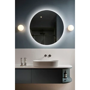 Faw Decor LED Işıklı Yuvarlak Model Dekoratif Duvar Aynası, Modern Eşsiz Ayna, Ayna Duvar Dekorasyon Ürünü