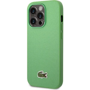 iPhone 14 Pro Kılıf Lacoste Orjinal Lisanslı Pu Pike Desenli Ikonik Timsah Dokuma Logolu Yeşil