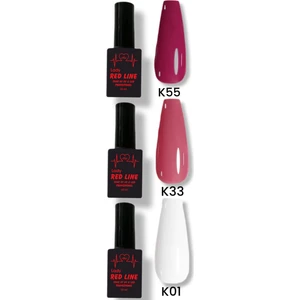 Lady Red Line Kalıcı Oje  10 Ml 3 Lü Set  K55 K33 K01