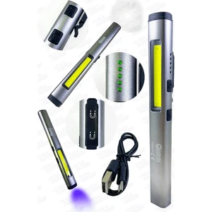 450 Lümen Şarjlı Mıknatıslı Ultra Viyole Mor Işıklı Şarjlı LED Lamba