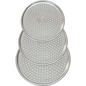 3'lü Set Lüx Delikli Pizza Tepsisi Lahmacun Pide Tepsisi  28-32-36 cm