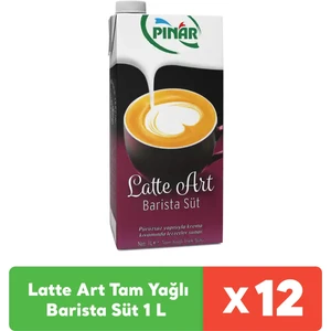 Latte Art Tam Yağlı Barista Süt 1 lt x 12