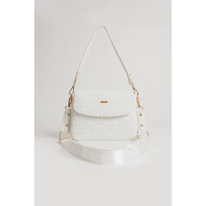 Just Polo Yeni Sezon Kolon Askılı 4 Bölmeli Beyaz Kadın Omuz Çantası 25X15CM PBU2174