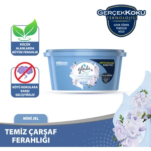 Mini Jel Oda Kokusu Temiz Çarşaf Ferahlığı 70 gr Uzun Süre Kalıcı Koku Giderici