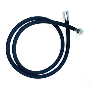 Ar Musluk Banyo Batarya Duş Spiral Fleks Hortum 150CM Silikon Kauçuk Hortum Siyah TRM0578