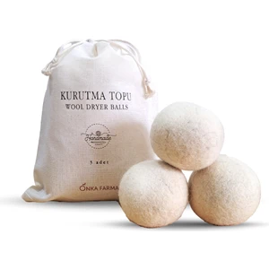 Onka Farma Kurutma Topu Xl 3'lü %100 Doğal Yün