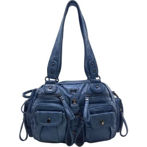 Y.s.deri Kadın Omuz Çantası Vegan Deri Çok Cepli Çapraz Askılı Bayan Çantası 30 cm