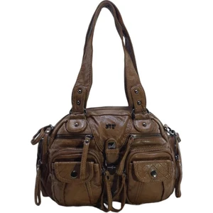 Y.s.deri Kadın Omuz Çantası Vegan Deri Çok Cepli Çapraz Askılı Bayan Çantası 30 cm