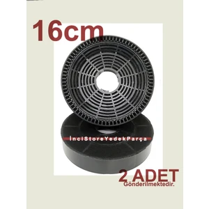 DWK065G20T/04 Bosch Ankastre Davlumbaz Aspiratör Için Karbon Filtre 16CM 2 Adet
