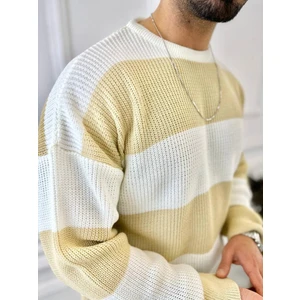 Elku Moda Kazak Oversize Tüylenmez Naturel Pamuk Örme Triko Kazak