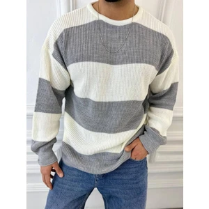 Elku Moda Kazak Oversize Tüylenmez Naturel Pamuk Örme Triko Kazak