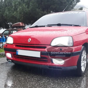 ŞüsCarOto Aksesuar Renault Clio 1 1990-1997 Uyumlu Üniversal Laguna Lip Esnek Ön Lip 2 Parça Tampon Altı Dil Karlık Ön Ek