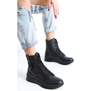 Deri Expres  Deri Kadın Günlük Bot Bootie KCM-0033