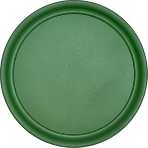 Kitchen Trend Tekli 37 cm Yeşil Metal Yuvarlak Çay, Kahve, Pasta, Servis Tepsisi Dekoratif Sunum