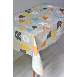 Dede Ev Tekstil  Elyaf Astarlı Silinebilir Pvc Muşamba Masa Örtüsü 8217-1ADPASTEL