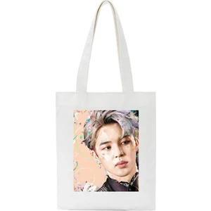 Bts Gençlik Grubu Baskılı Kanvas Çanta Omuz Çantası Moda Çanta Alışveriş Çantası F (Yurt Dışından)