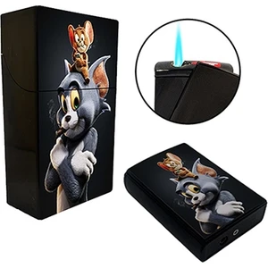 İşte Bu Tom ve Jerry Baskılı Sigara Tabakası ve Kaydırmalı Çakmak Seti