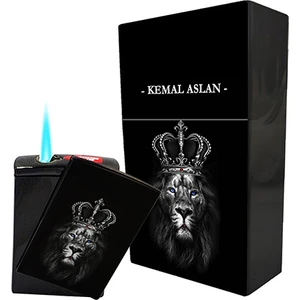 İşte Bu Baskılı Sigara Tabakası ve Kaydırmalı Çakmak Seti Kişiye Özel Isimli