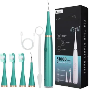 Ben Nevis Elektrikli Diş Taşı Temizleyici Diş Tartar Sökücü USB Şarjlı Diş Fırçası Kiti-Yeşil (Yurt Dışından)