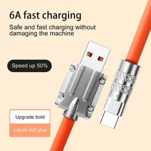120W 6A Süper Hızlı Şarj USB C Şarj Kablosu USB Tip-C Şarj + Veri Aktarımı 2'si 1 Arada Cep Telefonu Kablosu Yeşil(1m) (Yurt Dışından)
