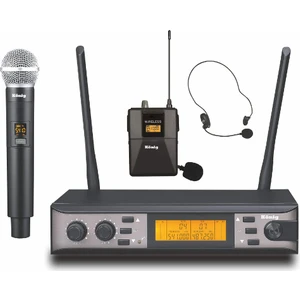 K-990 El-Yaka Çift Kanal Uhf Telsiz Mikrofon