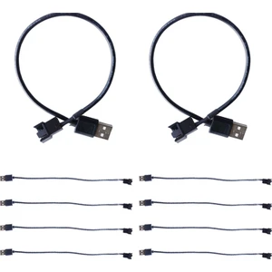 10 Adet USB 4 Pin Fan Adaptör Kabloları Bilgisayar Pc Fan Güç Kablosu Konnektör Adaptörü 5 V USB Bilgisayar Cpu Fan Kablosu (Yurt Dışından)