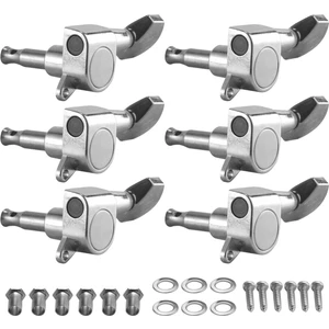 Gitar Mühürlü Küçük Peg Tuning Pegs Akustik Elektro Gitar Gitar Parçaları Için Akort Makine Kafaları (Gümüş 6r) (Yurt Dışından)